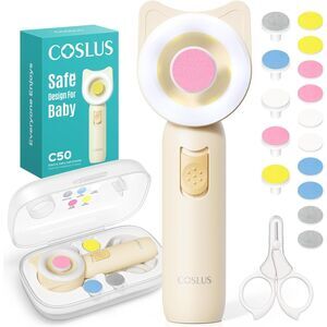Baby Nail Trimmer Electric 360° Light 16-in-1 Kit for Newborn, Infant & Toddler